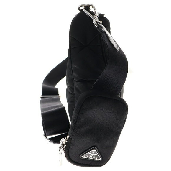 Prada Black Trial Shoulder Bag Re Padded Nylon - Picture 3 of 5